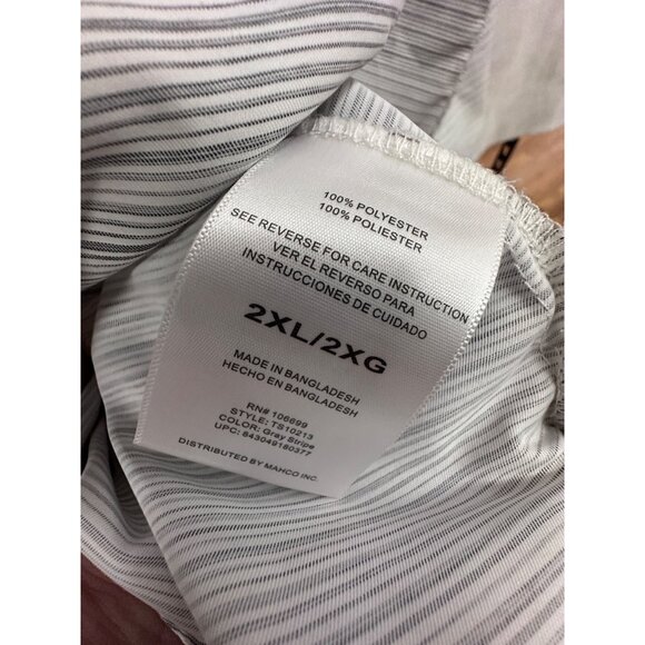 Realtree Fishing Mens 2XL Striped Long Sleeve Button-Up Shirt Lightweight Polyes - Picture 6 of 13